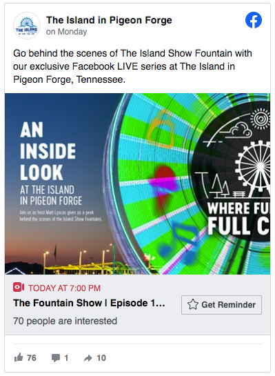 在Facebook上观看“Where Fun Comes Full Circle”直播!